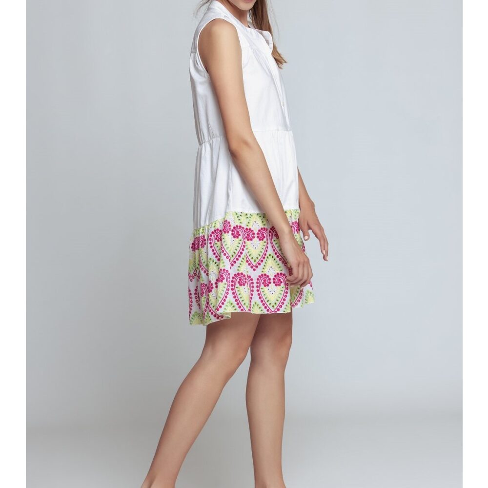 Kasia Φόρεμα Λευκό Αμάνικο - Image 2