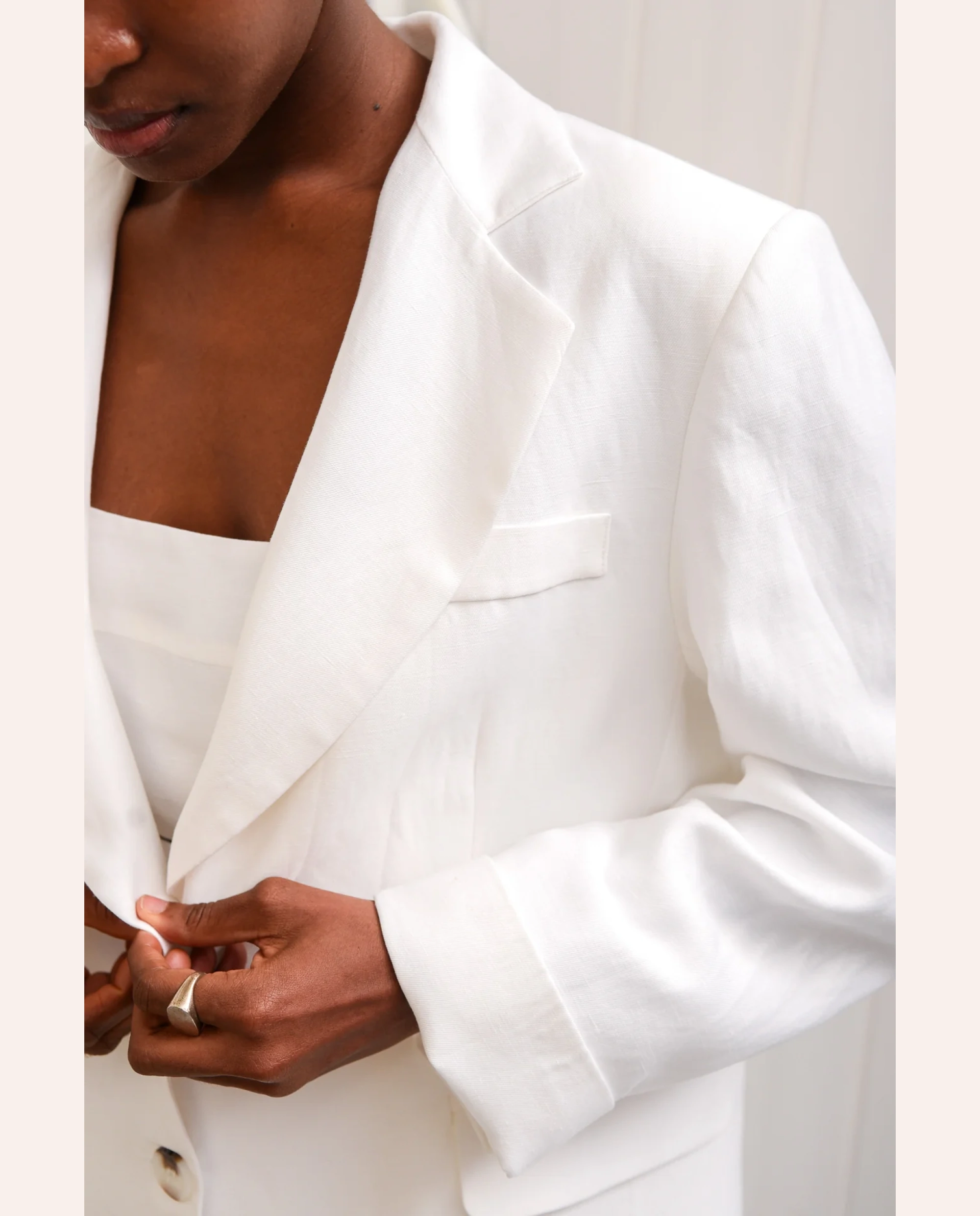 Coconut Milk Blazer - White - Image 3