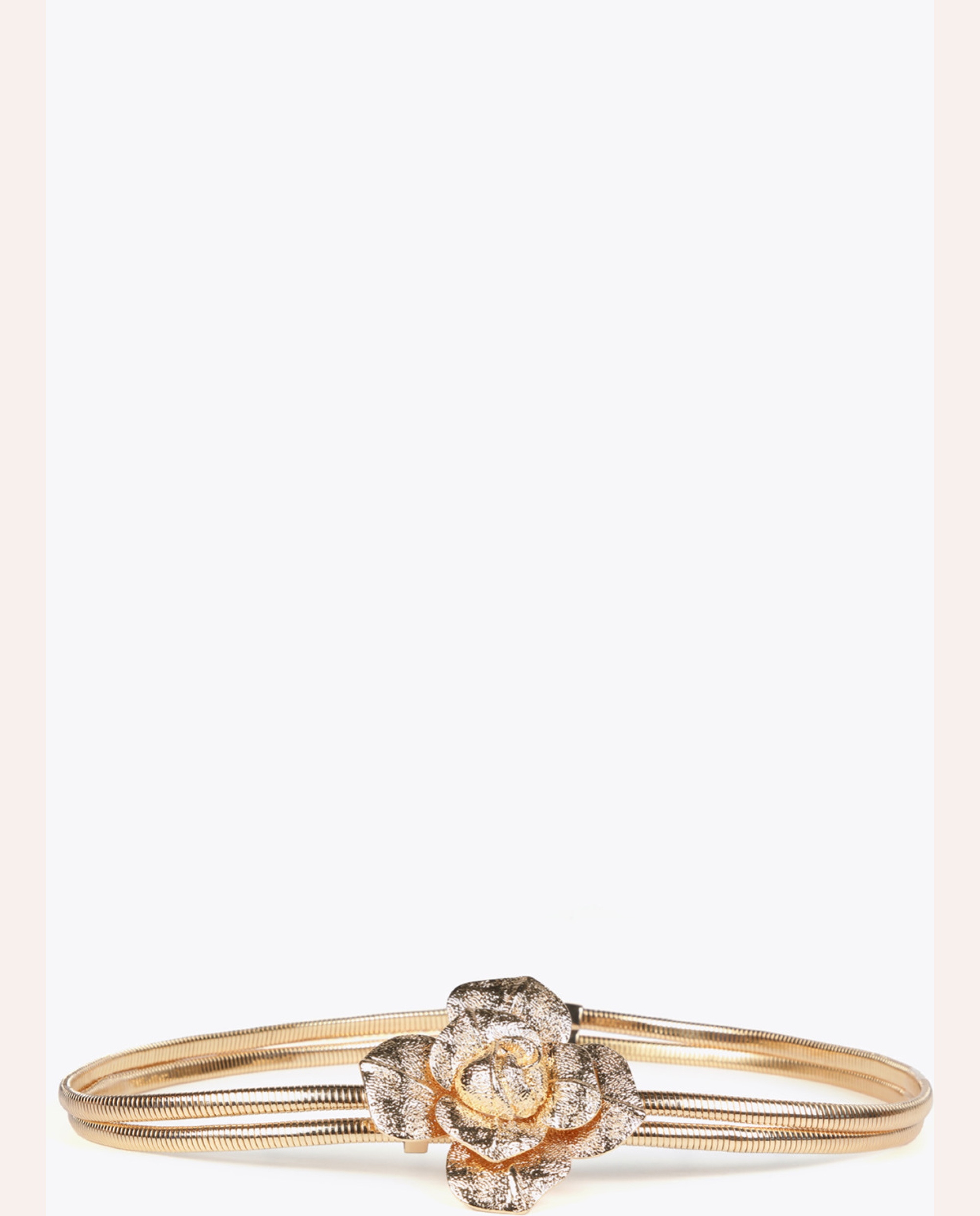 Stretch metal belt with metal flower - Image 3