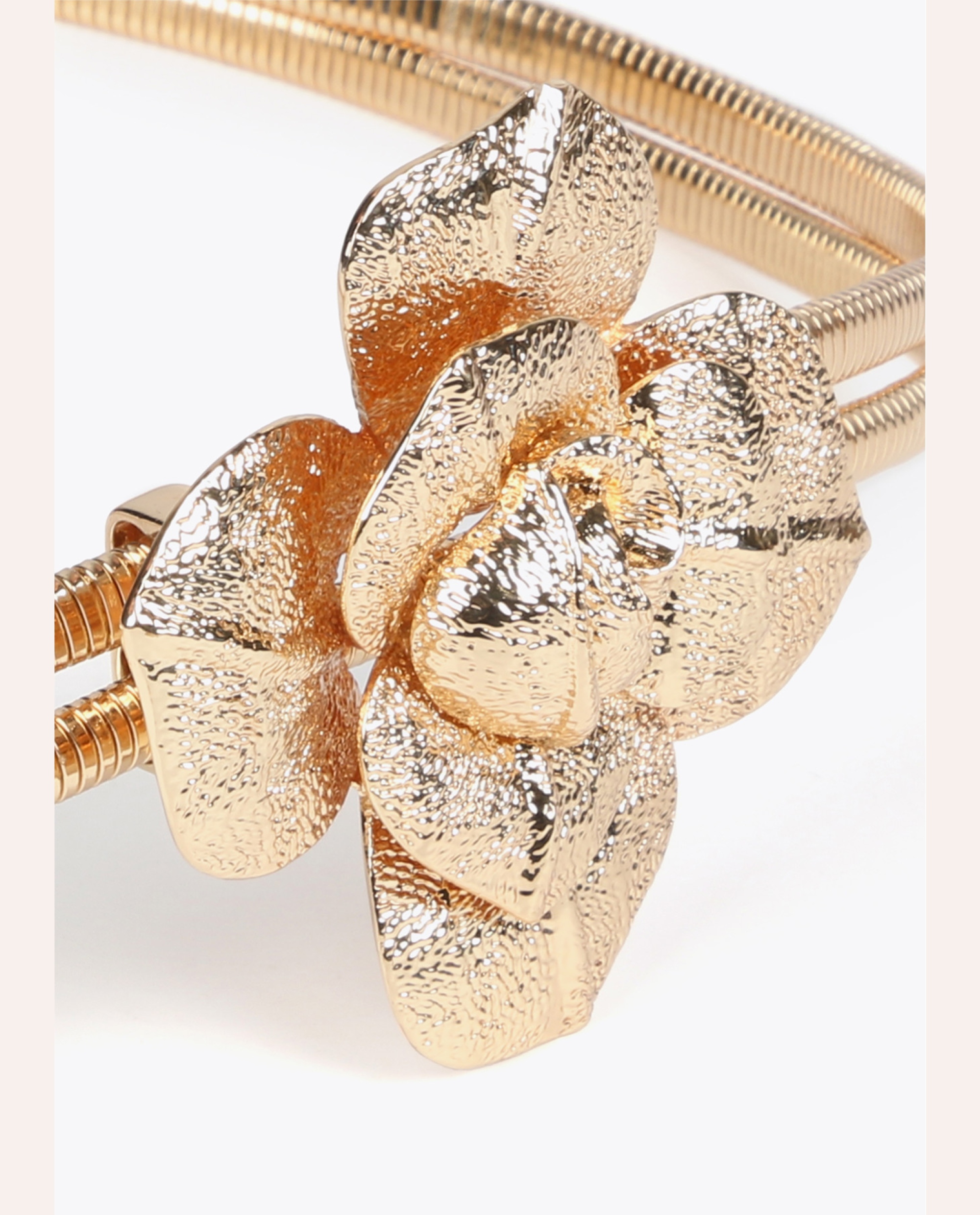 Stretch metal belt with metal flower - Image 4