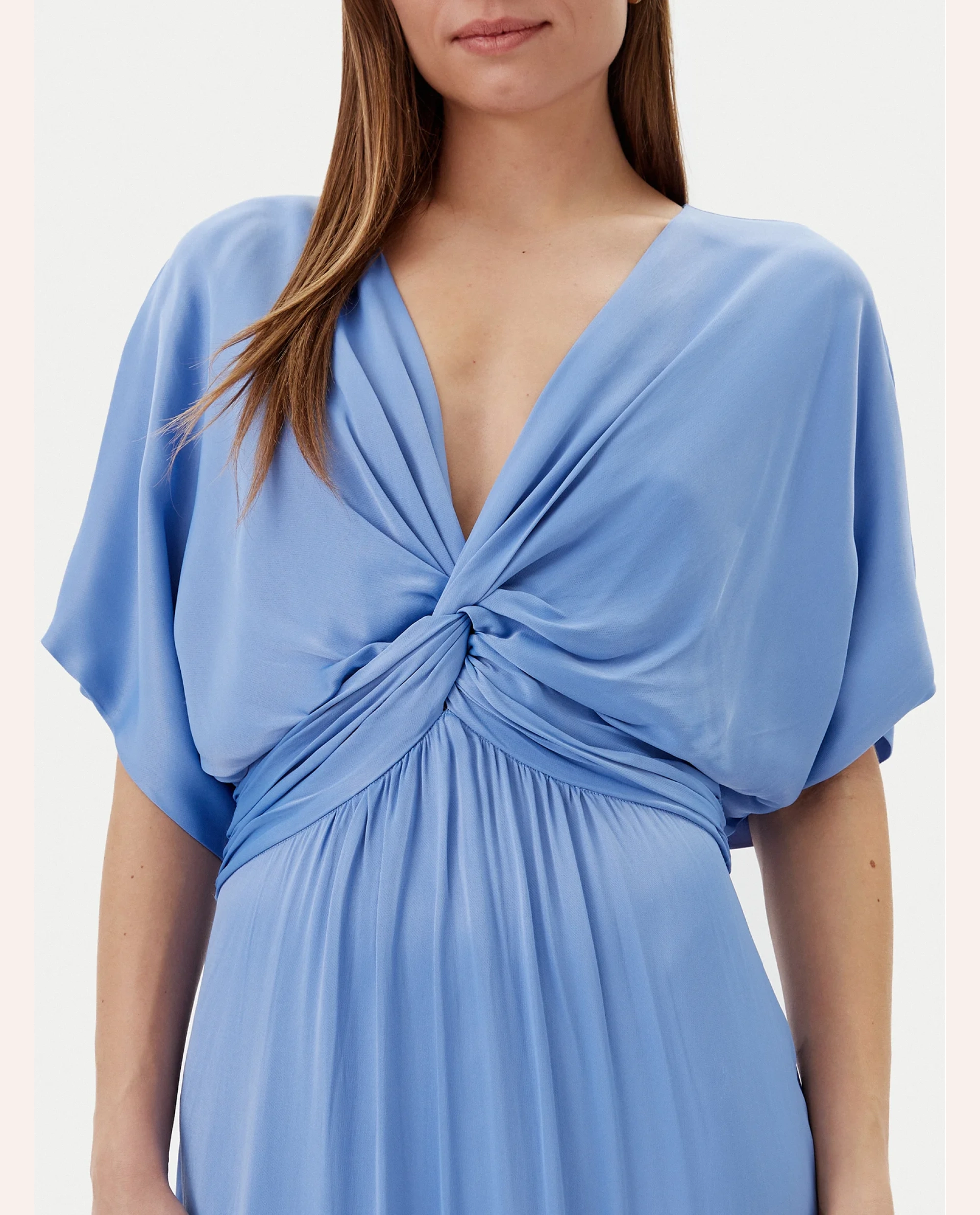 Long Dress With Draped Waist - Image 4