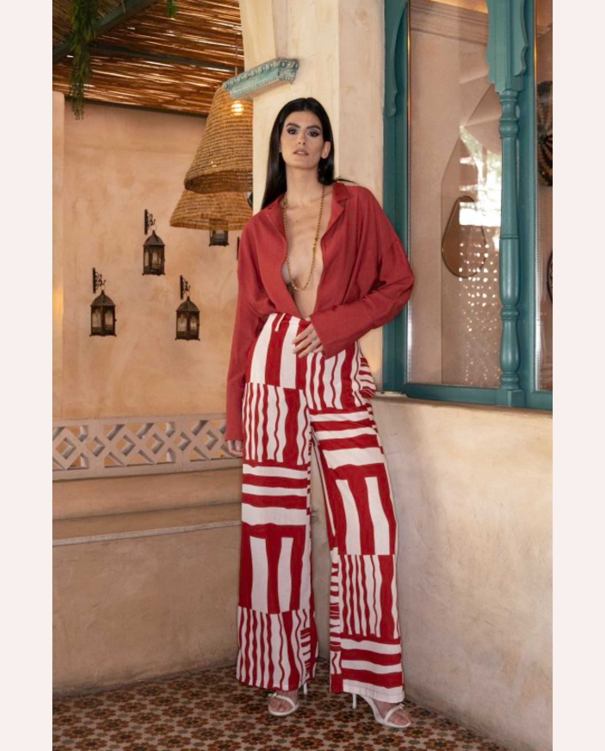 Verve Pants – Wine Print - Image 3