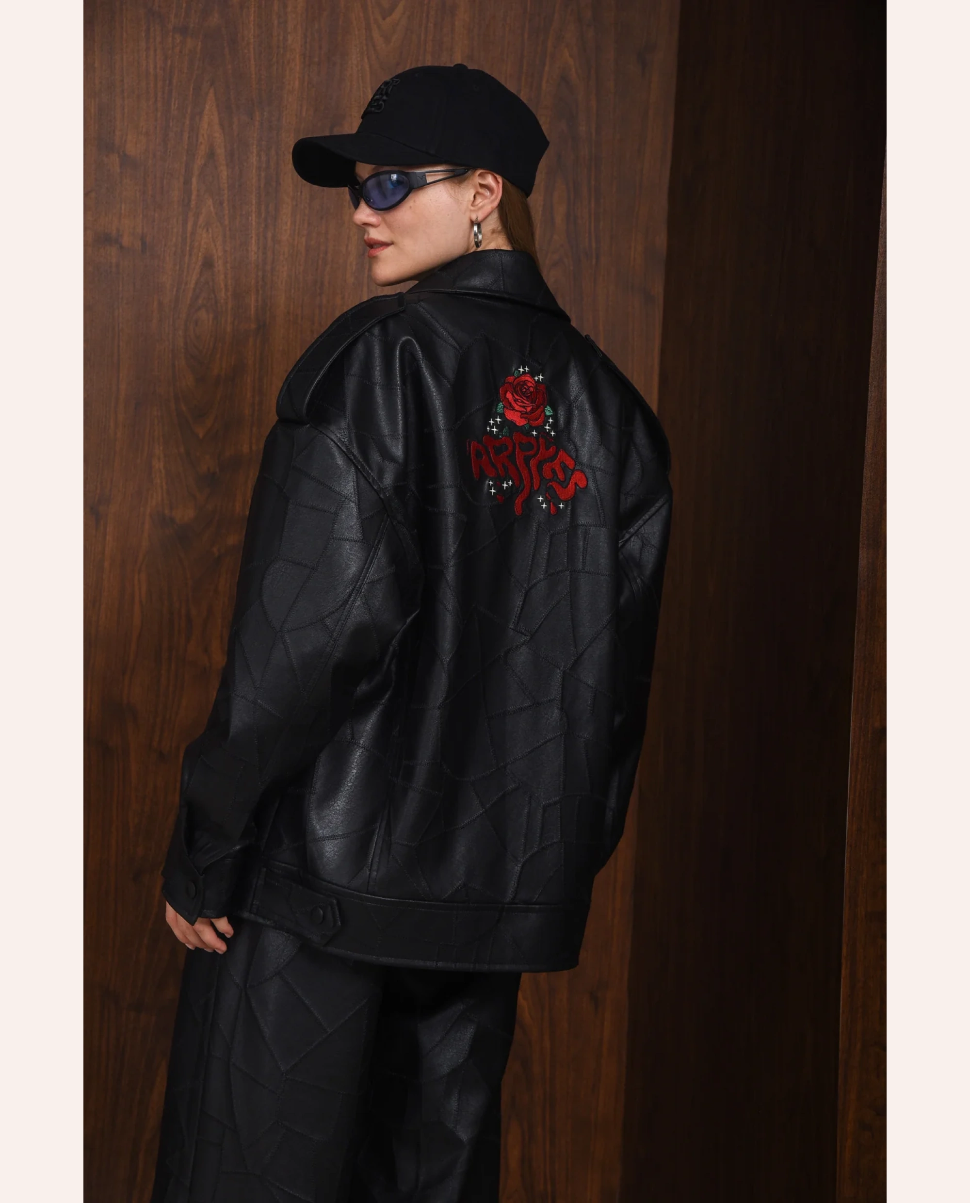 Identity Faux Leather Jacket - Black - Image 3