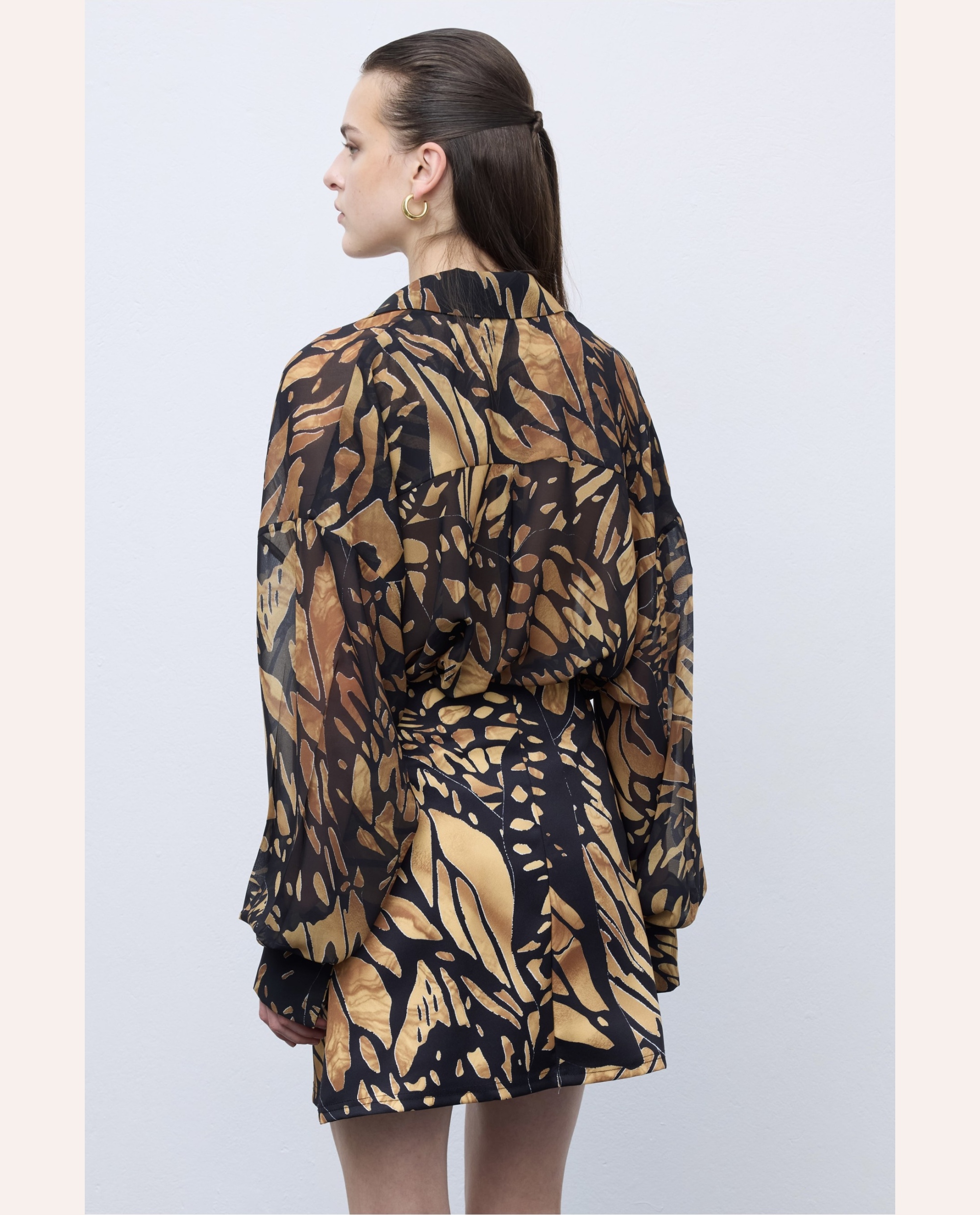 Butterfly Mosaic Mini Skirt – Black Print - Image 2