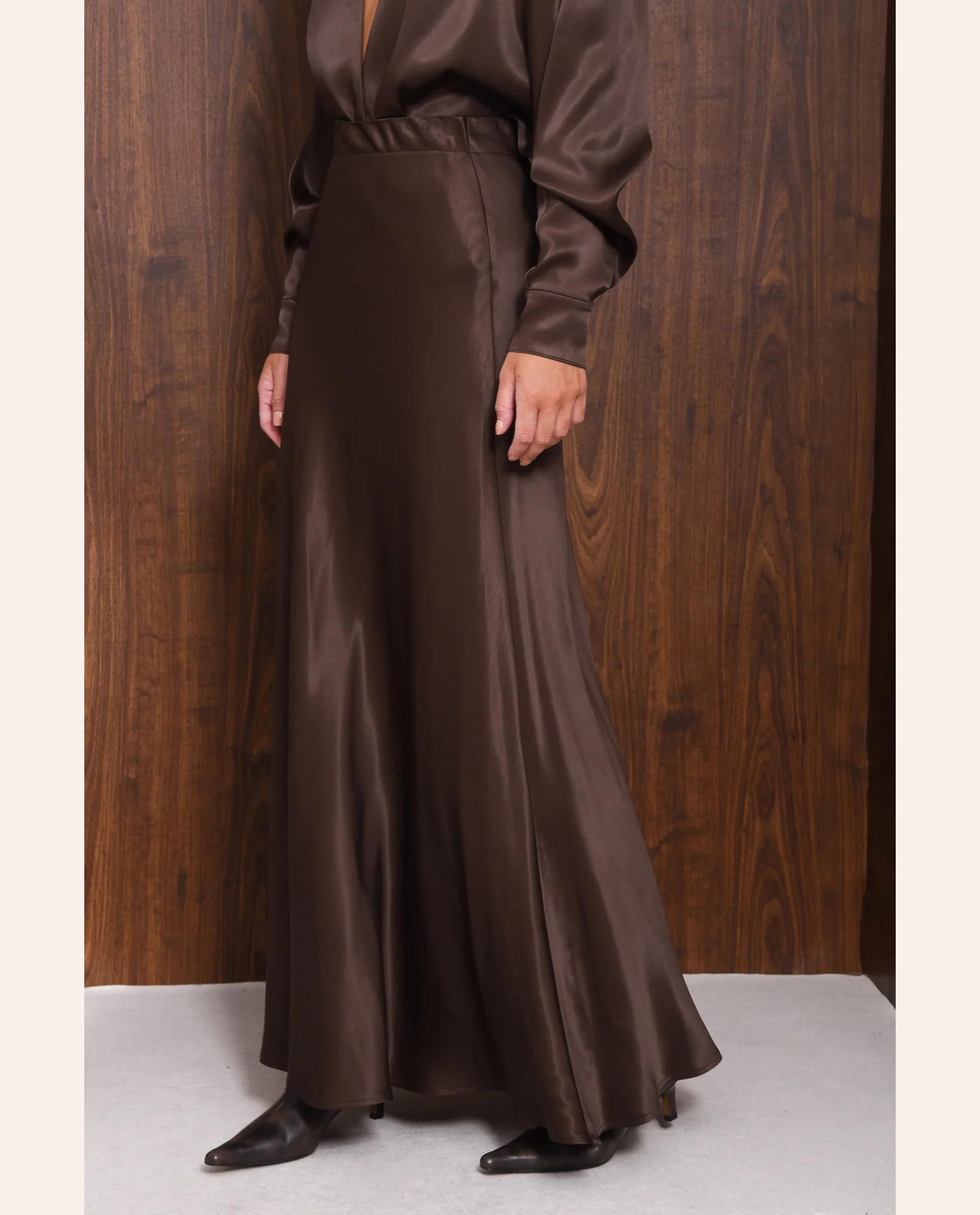 Vanity Maxi Skirt - Brown - Image 5