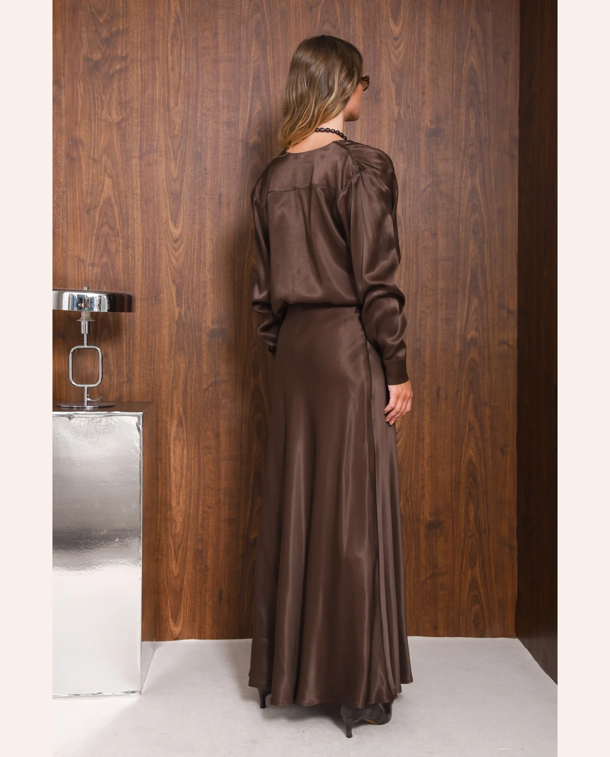 Vanity Maxi Skirt - Brown - Image 4