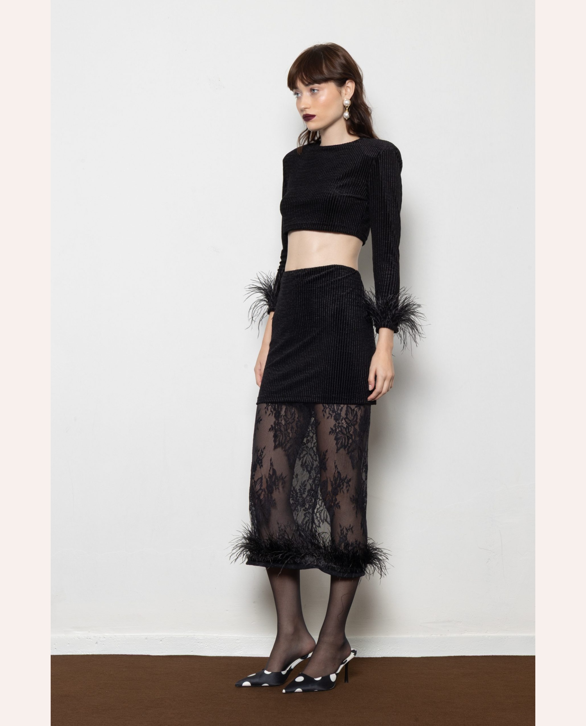 Lacey Skirt - Black - Image 4