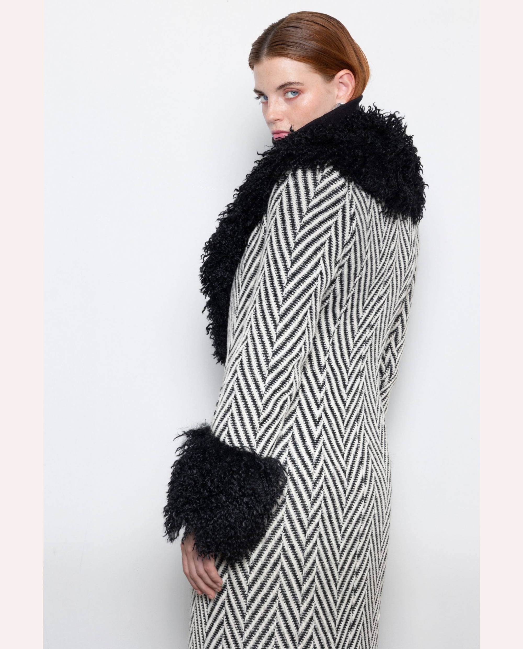 Midnight Moon Coat - Black & White - Image 4
