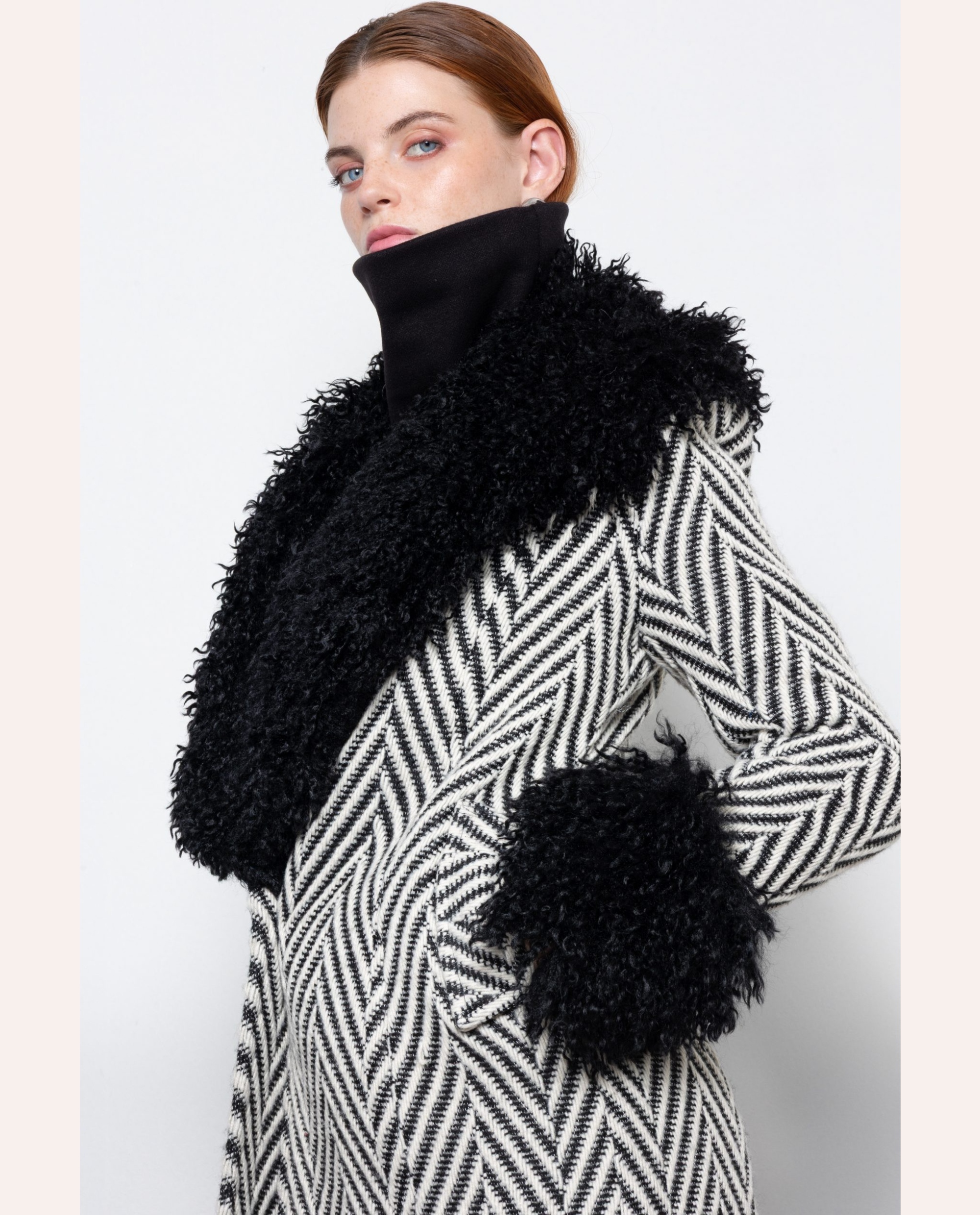 Midnight Moon Coat - Black & White - Image 5