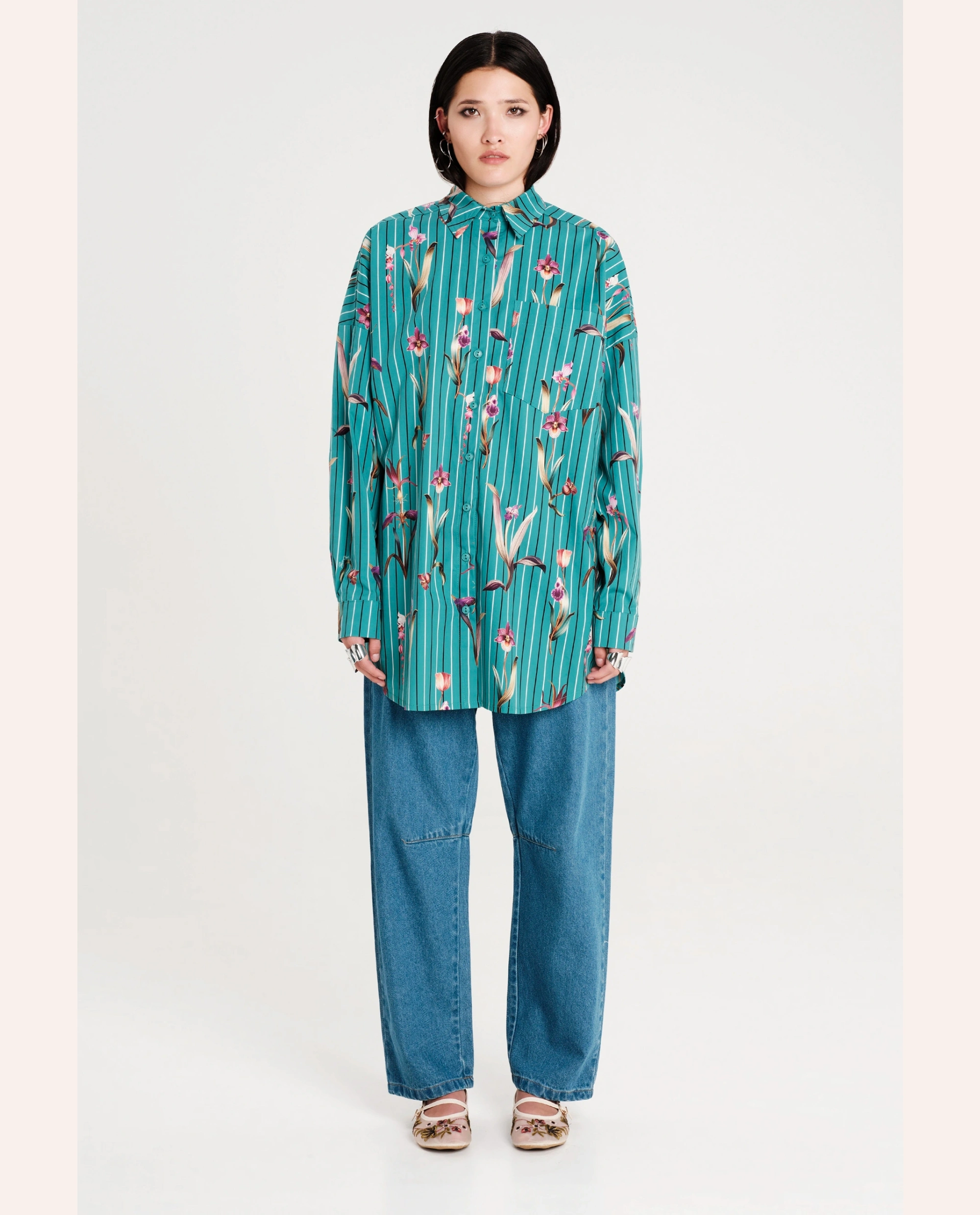 Orchid Shirt - Petrol - Image 4