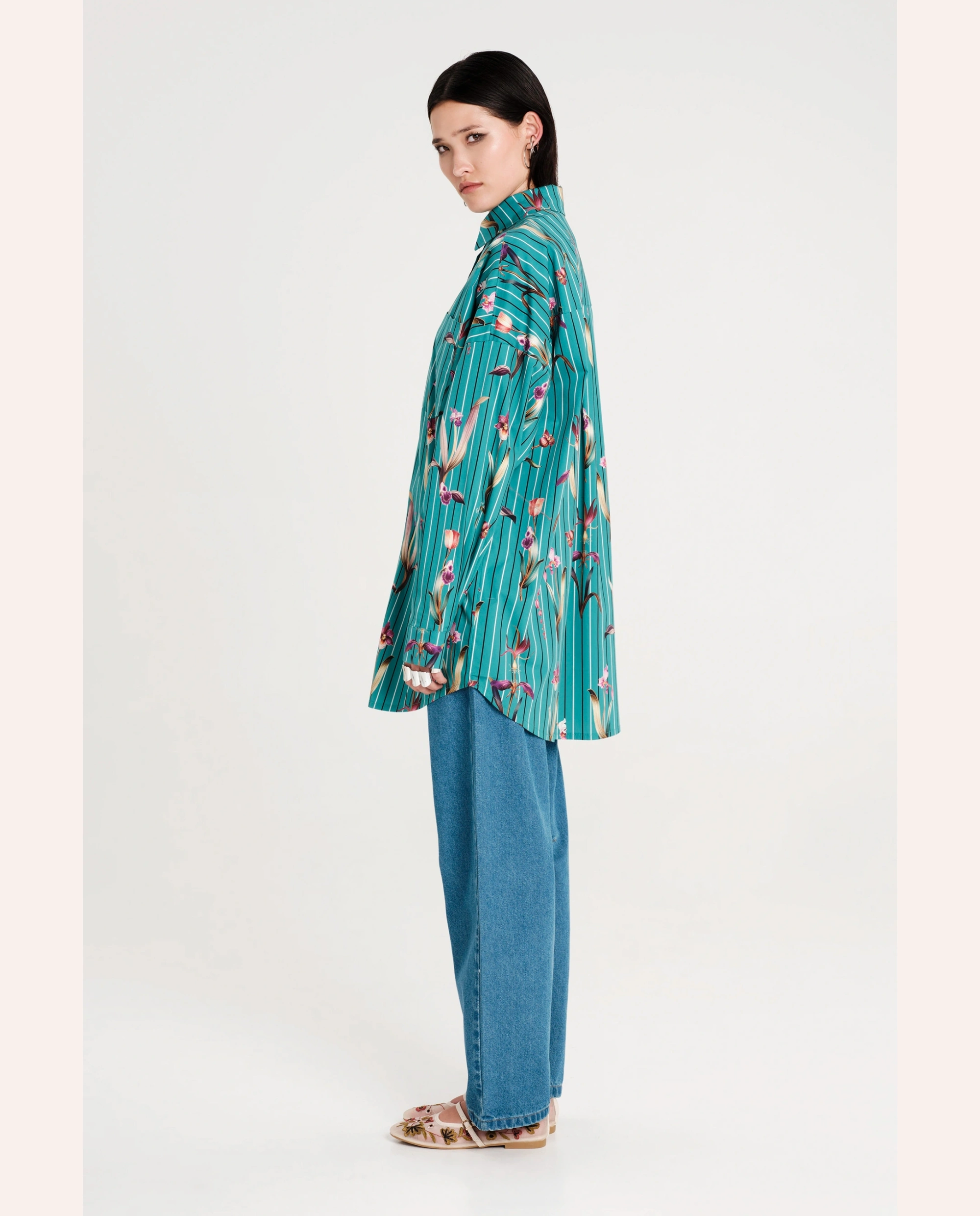 Orchid Shirt - Petrol - Image 3