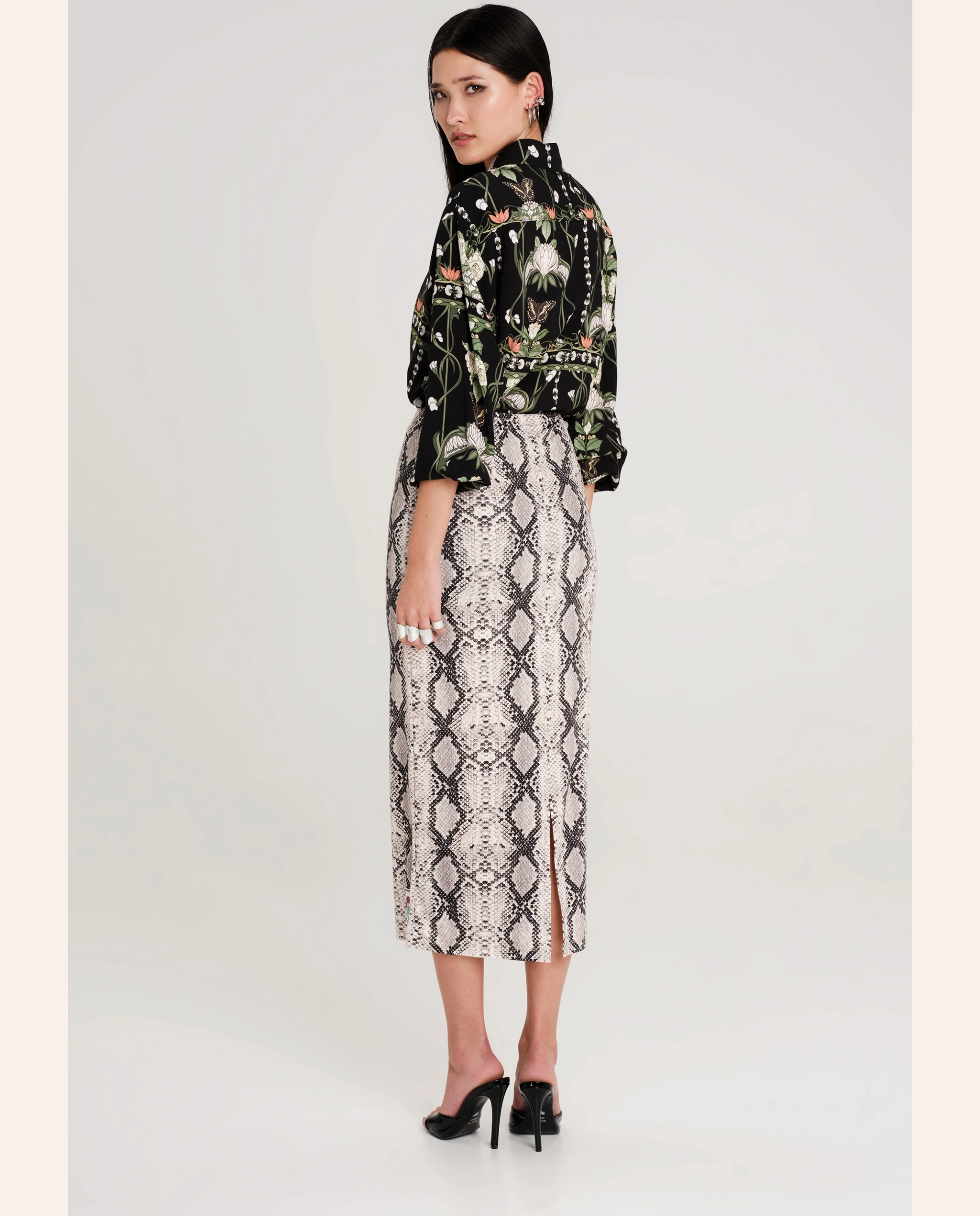 Serpentine Midi Skirt - Print - Image 4