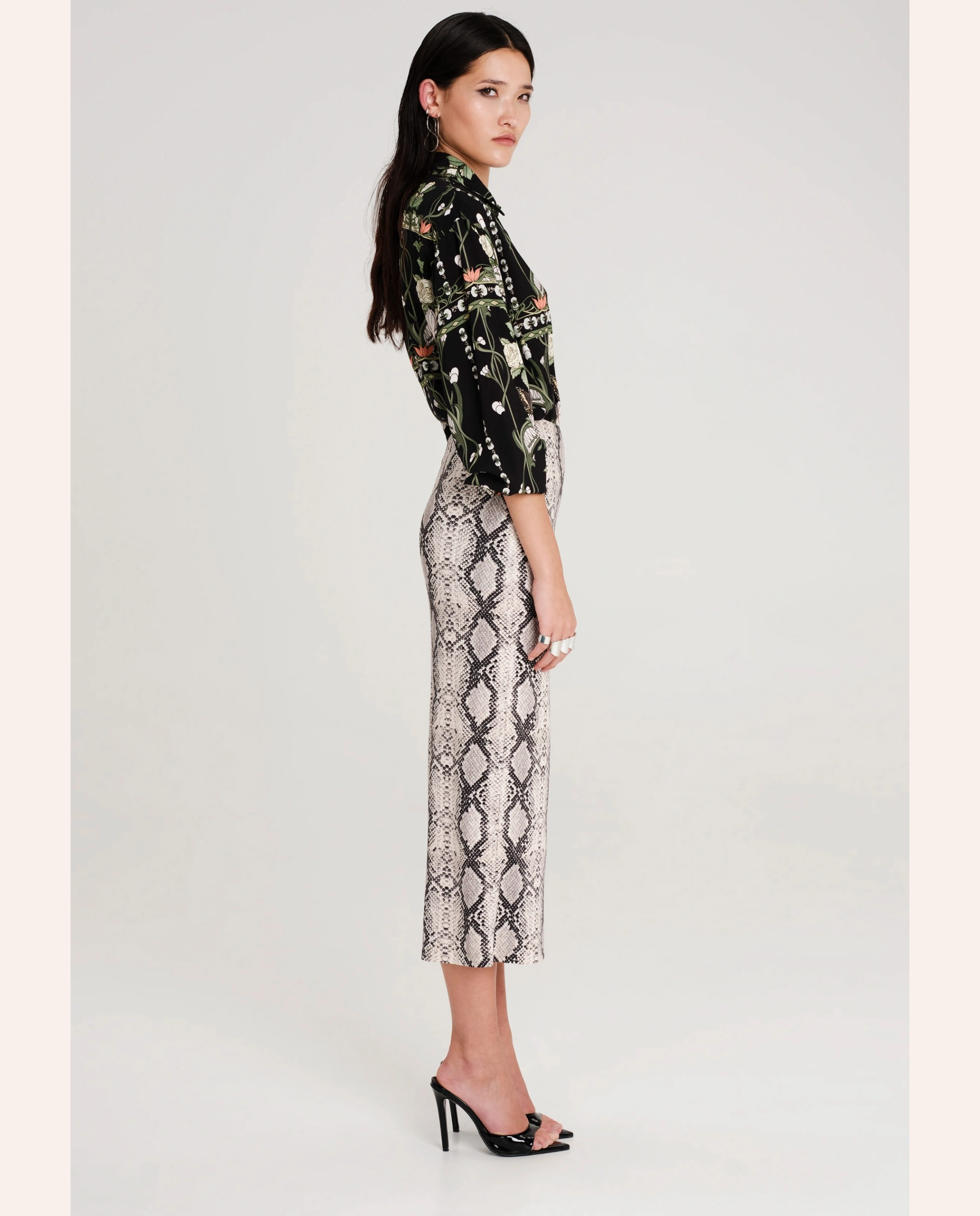 Serpentine Midi Skirt - Print - Image 3