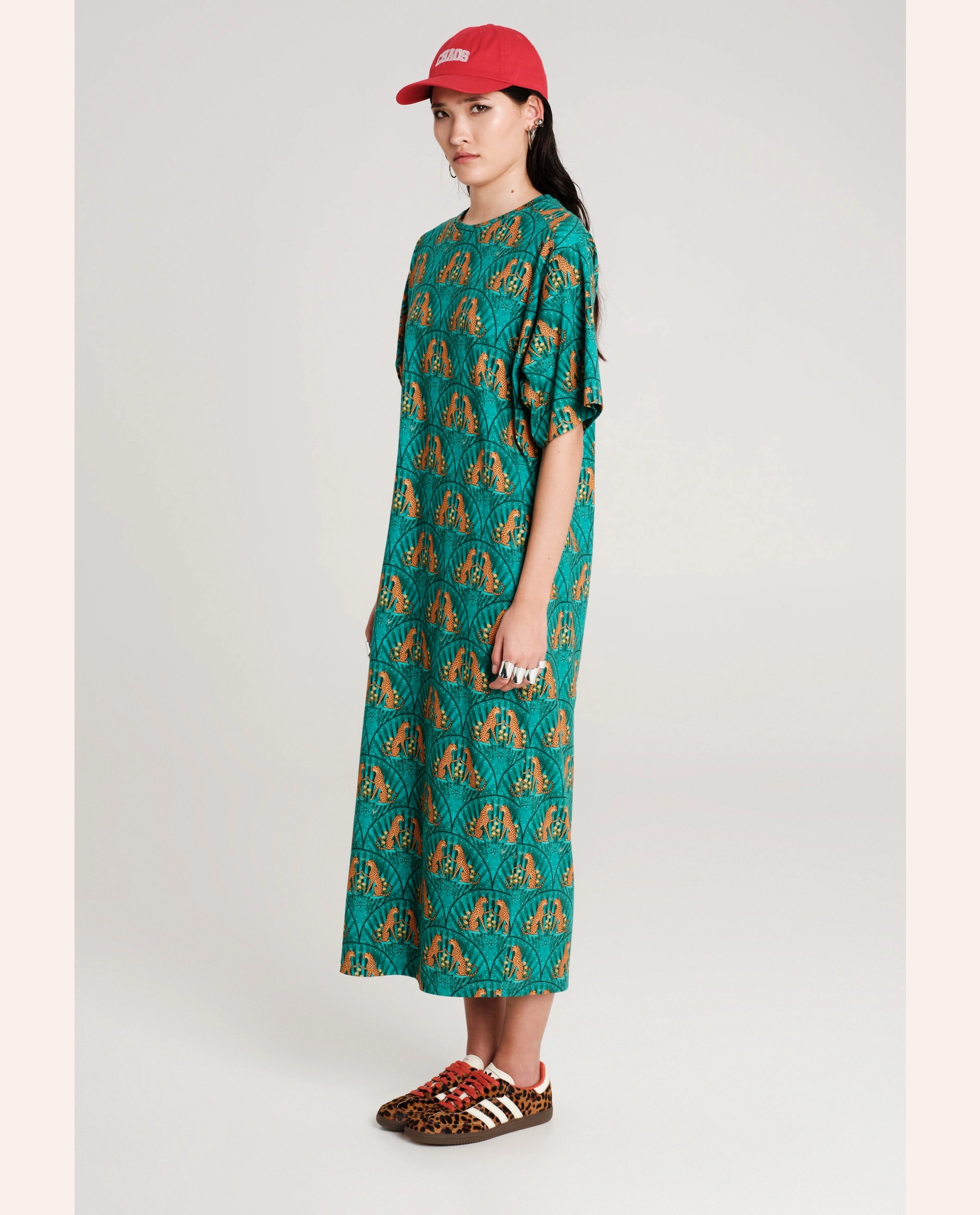 Emerald Long Dress -  Print - Image 3