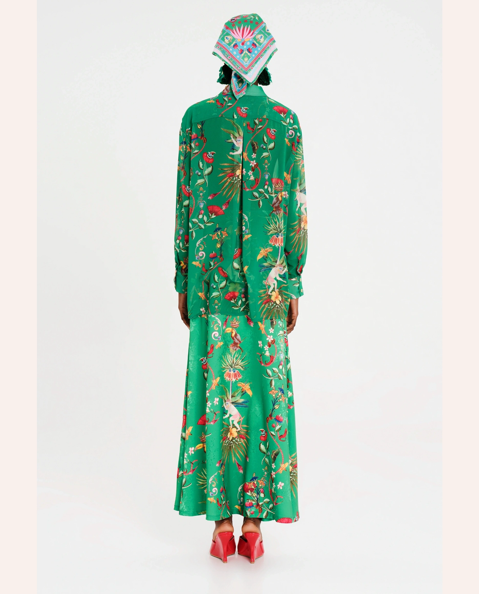 Exotic Shirt - Green Print - Image 3